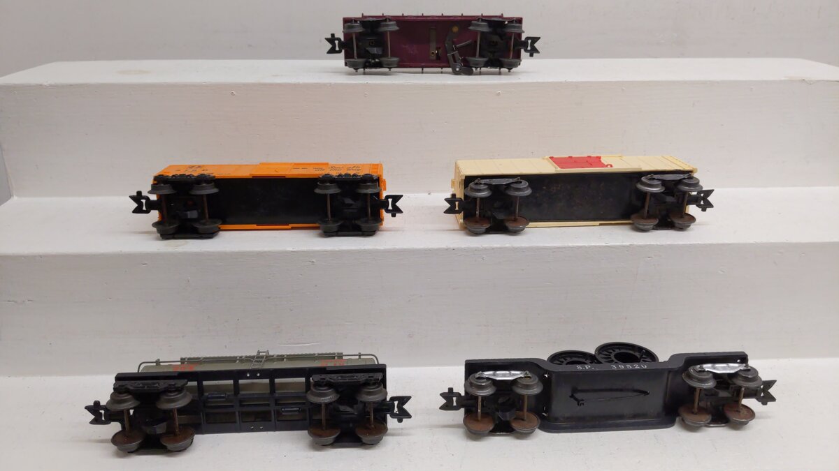 Marx Vintage O Gauge Train Cars Unnumbered ERIE, 39520, 284, 3280, 43461 [5] VG
