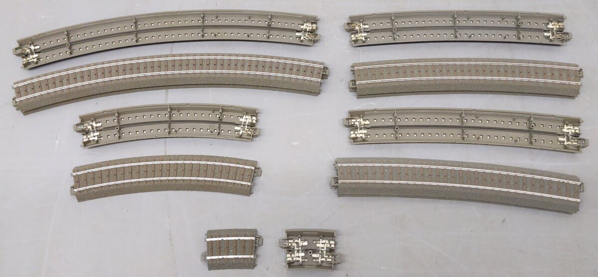 Marklin HO Scale Assorted Curved C Track Sections [13] EX