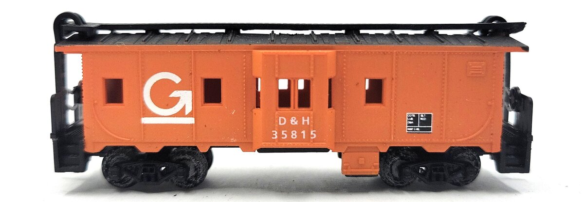 Model Power 1008 N Scale Delaware & Hudson "Guilford" Bay Window Caboose #35815 EX/Box