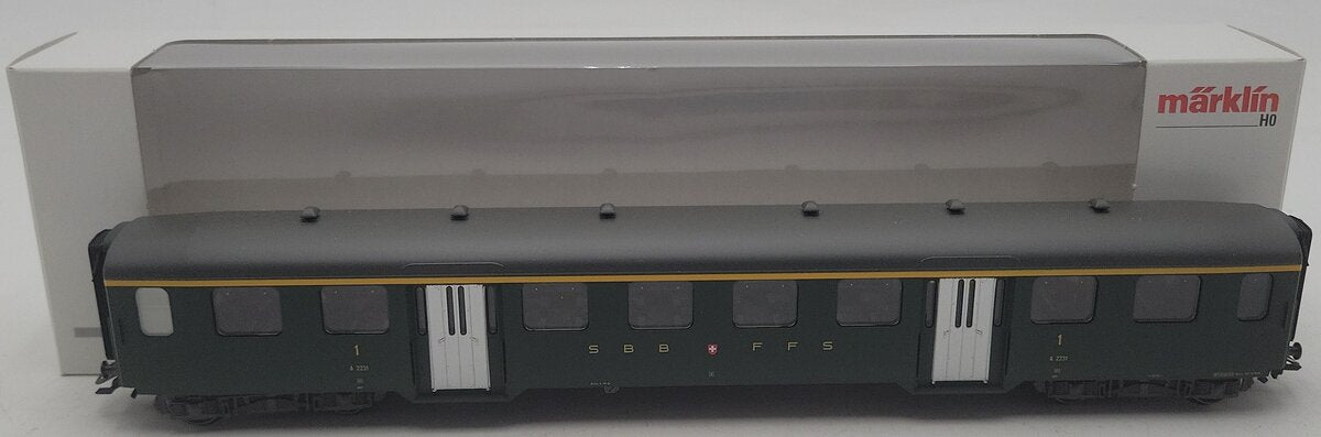 Marklin 43360 HO Swiss Federal Railways SBB 1st Class Passenger Car LN/Box