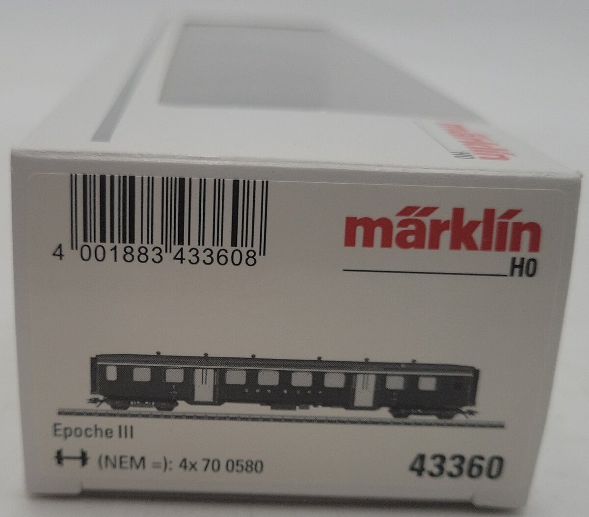 Marklin 43360 HO Swiss Federal Railways SBB 1st Class Passenger Car LN/Box