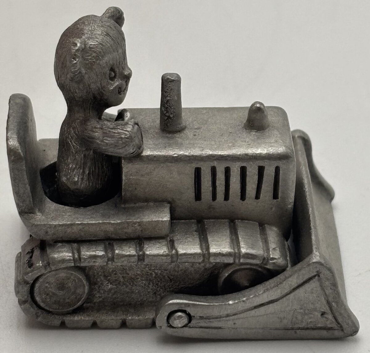 Spoontiques PP692 1:100 Teddy Bear Driving A Dozer Pewter Cast EX