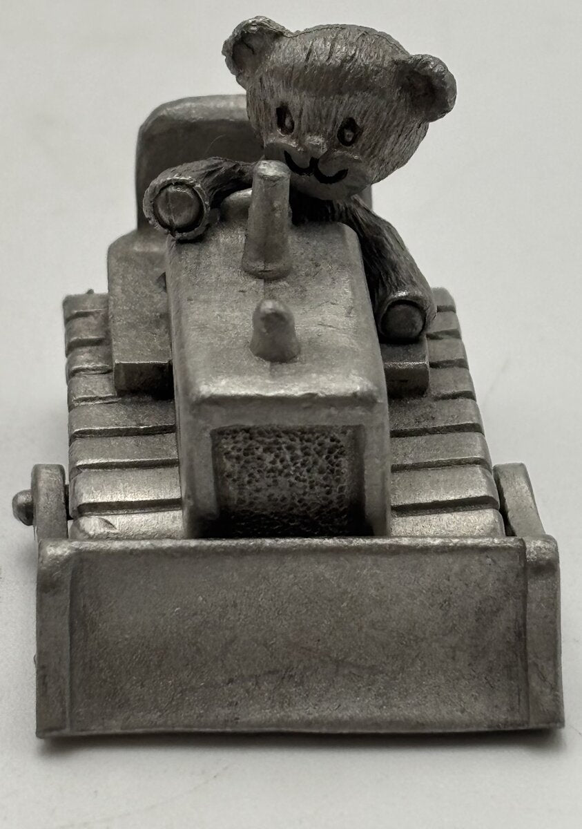 Spoontiques PP692 1:100 Teddy Bear Driving A Dozer Pewter Cast EX