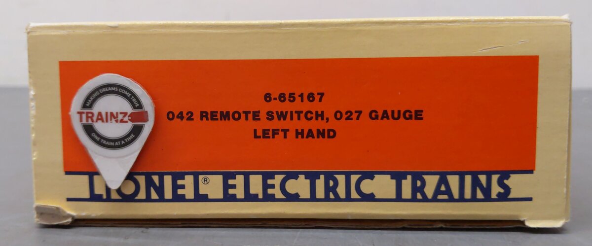 Lionel 6-65167 O27 42" Left Hand Remote Control Switch Turnout VG/Box