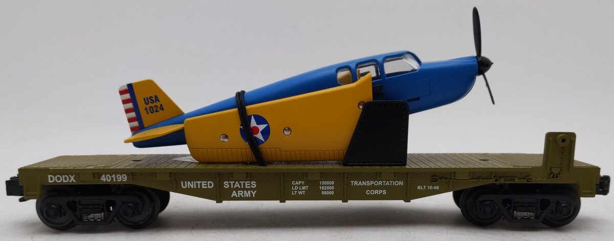 MTH 30-76004 Army Flatcar w/Airplane EX/Box