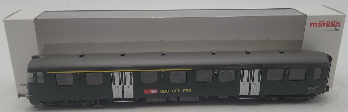 Marklin 43410 Swiss Federal Railways Lightweight Steel CabControl Car LN/Box