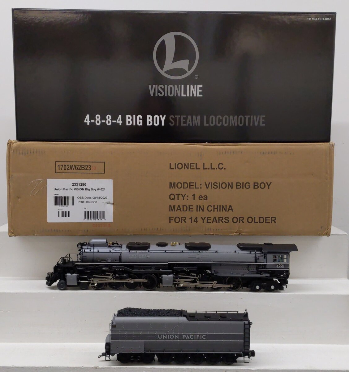 Lionel 2331280 O VISIONLINE Union Pacific Big Boy Steam Locomotive #4021 EX/Box