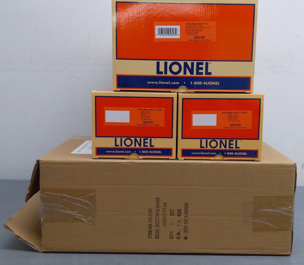 Lionel 2433180 O BM Legacy F7 AA Diesel Locomotive #4265,#4268 (Set of 2) EX/Box