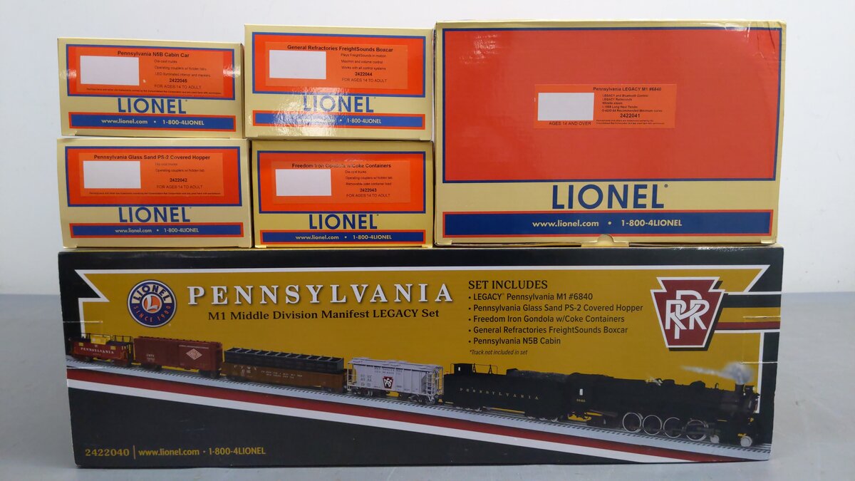 Lionel 2422040 O M1 Middle Division Manifest LEGACY Set EX/Box