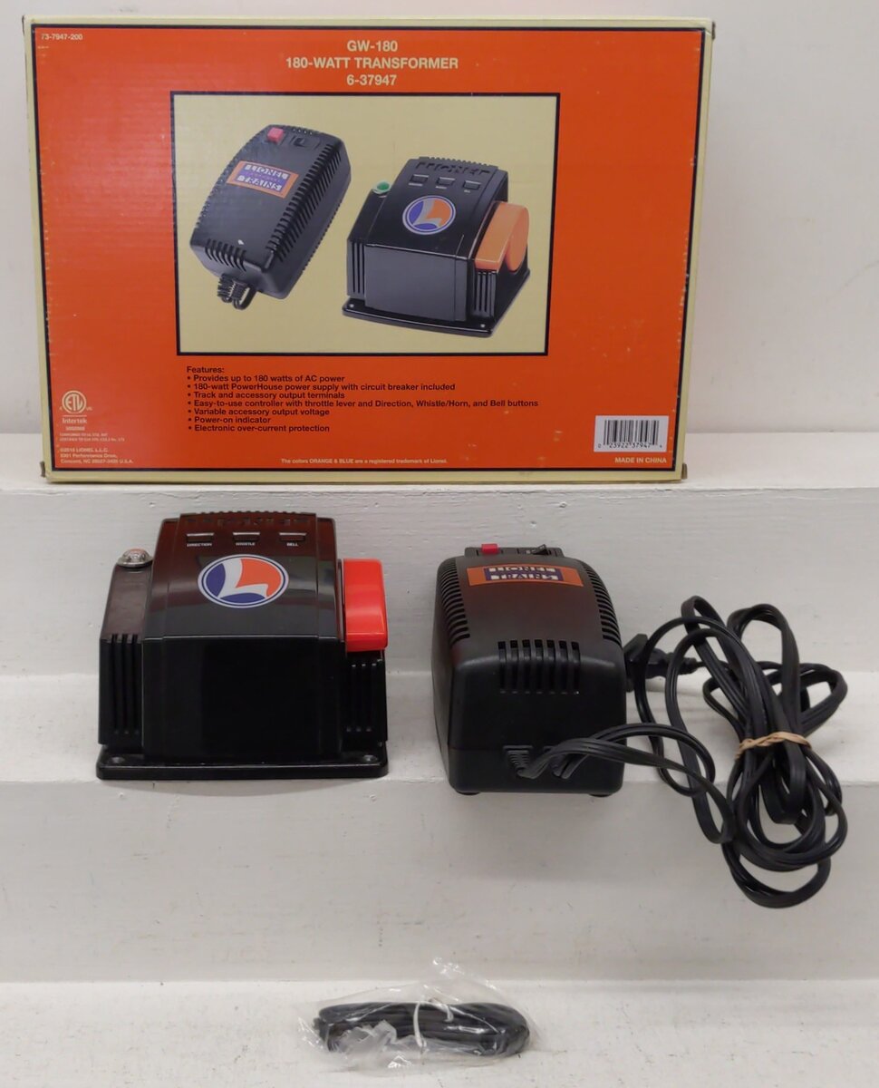 Lionel 6-37947 O GW-180 180 Watt Transformer EX/Box