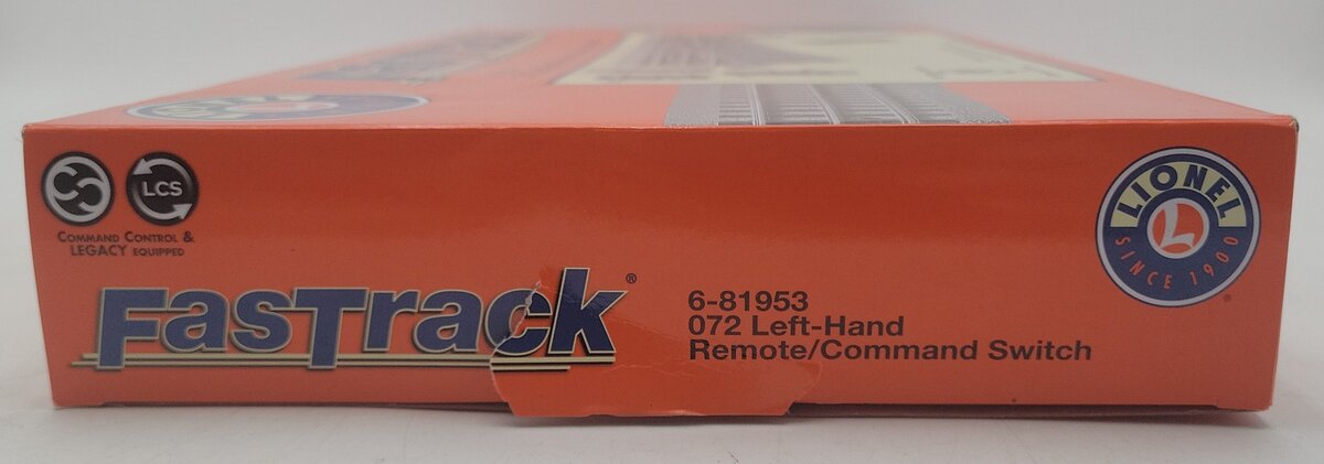Lionel 6-81953 O-72 Left Hand Remote Fastrack Switch Turnout EX/Box
