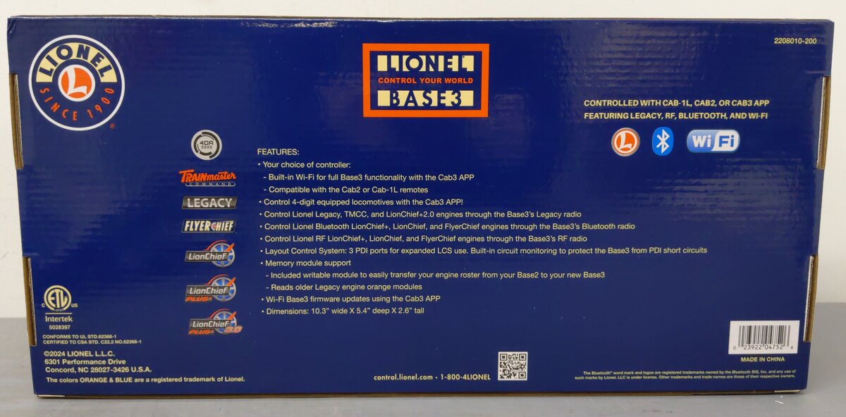 Lionel 2208010 Lionel Command Base 3 LN/Box