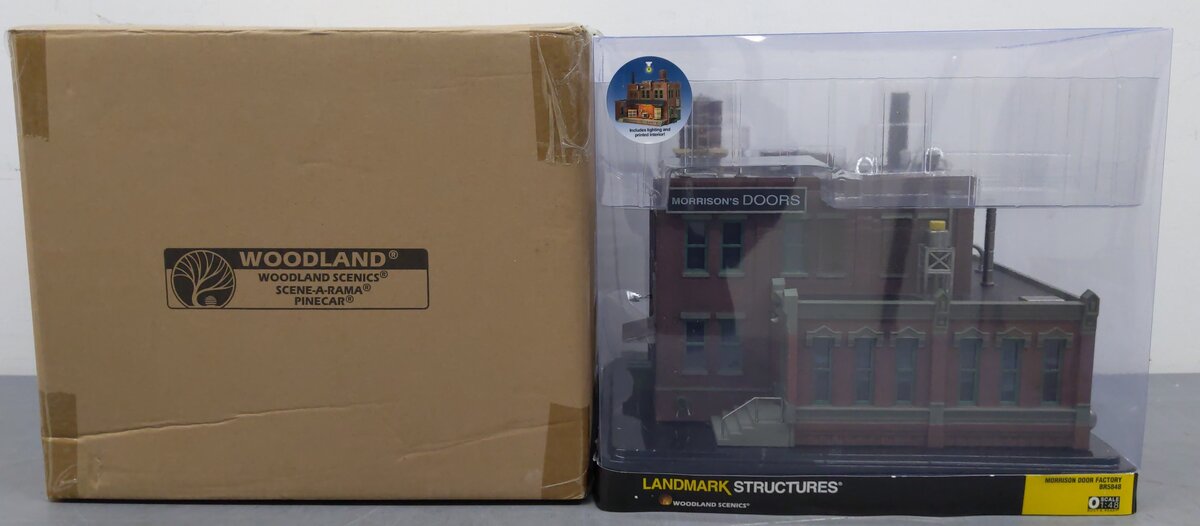 Woodland Scenics BR5848 O Scale Built-&-Ready Morrison's Door Factory Building EX/Box