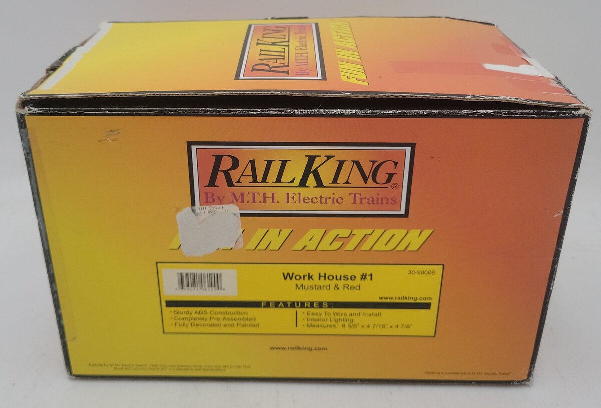 MTH 30-90008 O Gauge Mustard & Red Work House #1 EX/Box