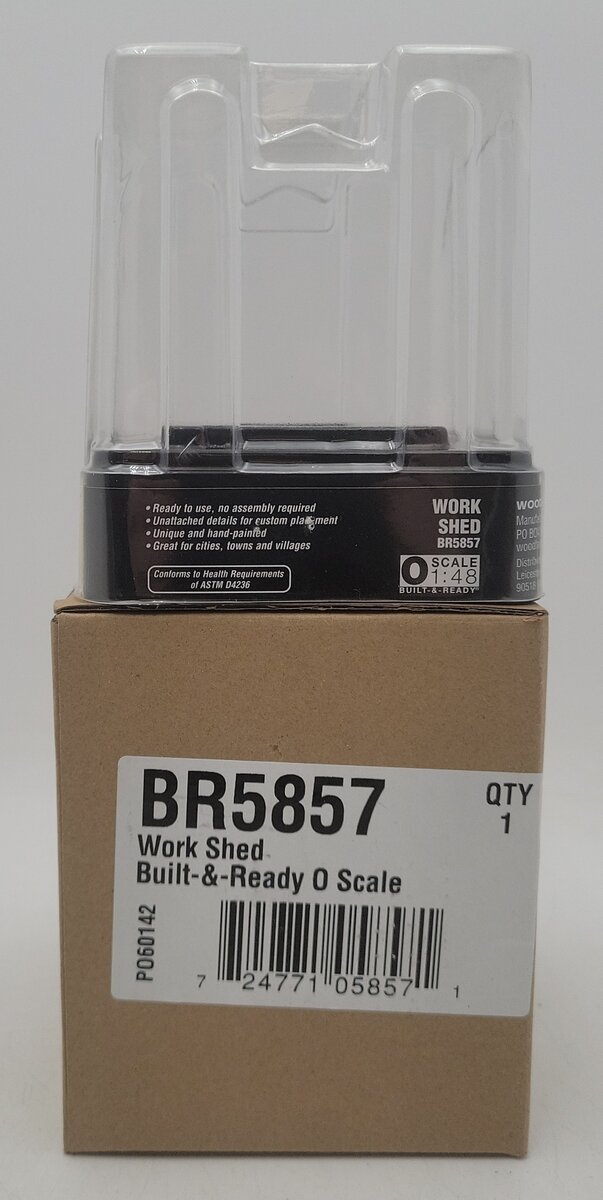 Woodland Scenics BR5857 O Scale Built-&-Ready Work Shed Building LN/Box