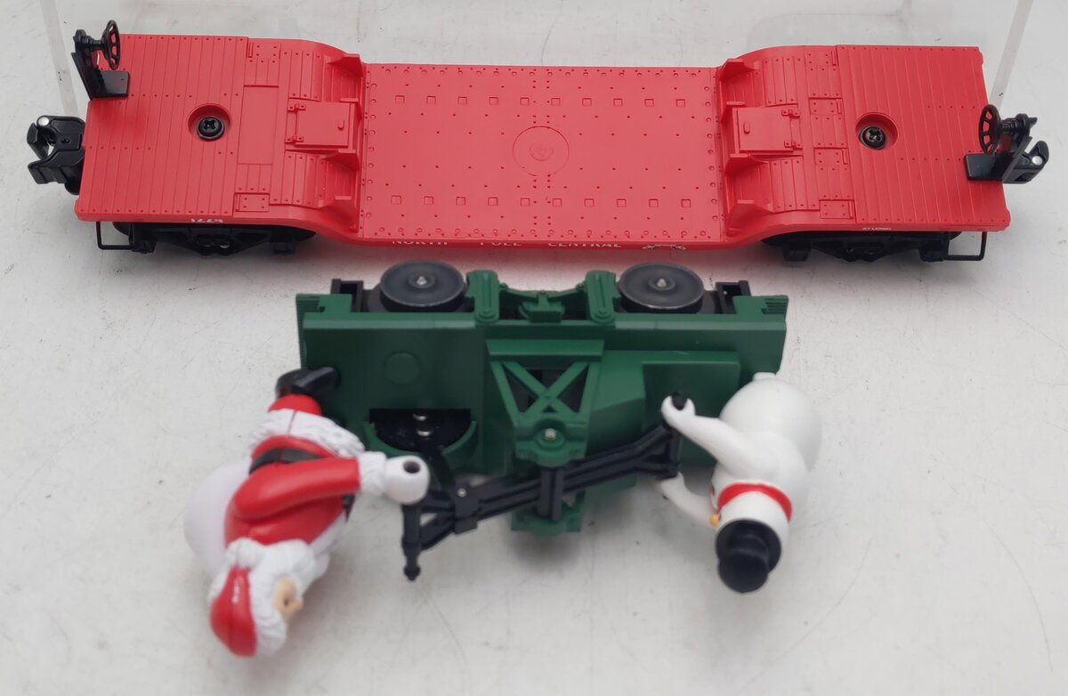Lionel 2128260 O North Pole Central Flatcar with Handcar EX/Box