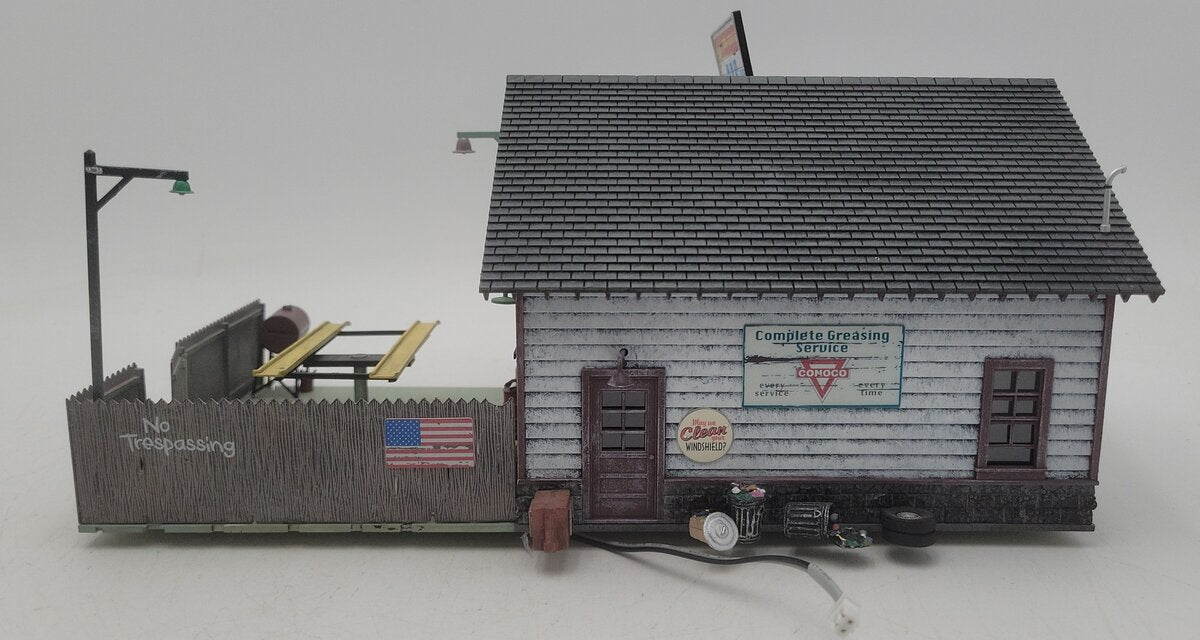 Woodland Scenics BR5849 O Built-&-Ready Ethyl's Gas & Service Building VG