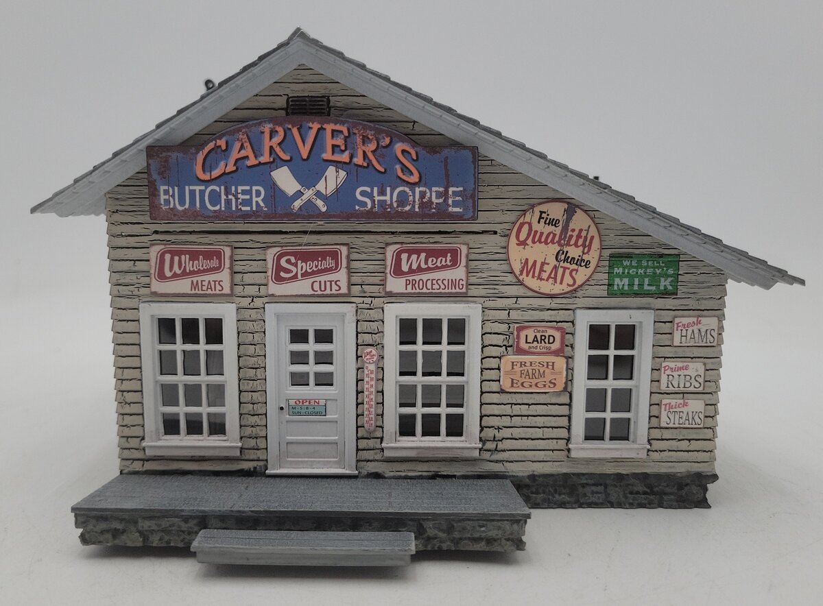 Woodland Scenics BR5872 O Assembled Built-N-Ready Butcher Shop Building EX