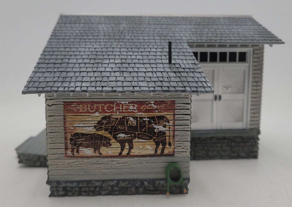 Woodland Scenics BR5872 O Assembled Built-N-Ready Butcher Shop Building EX
