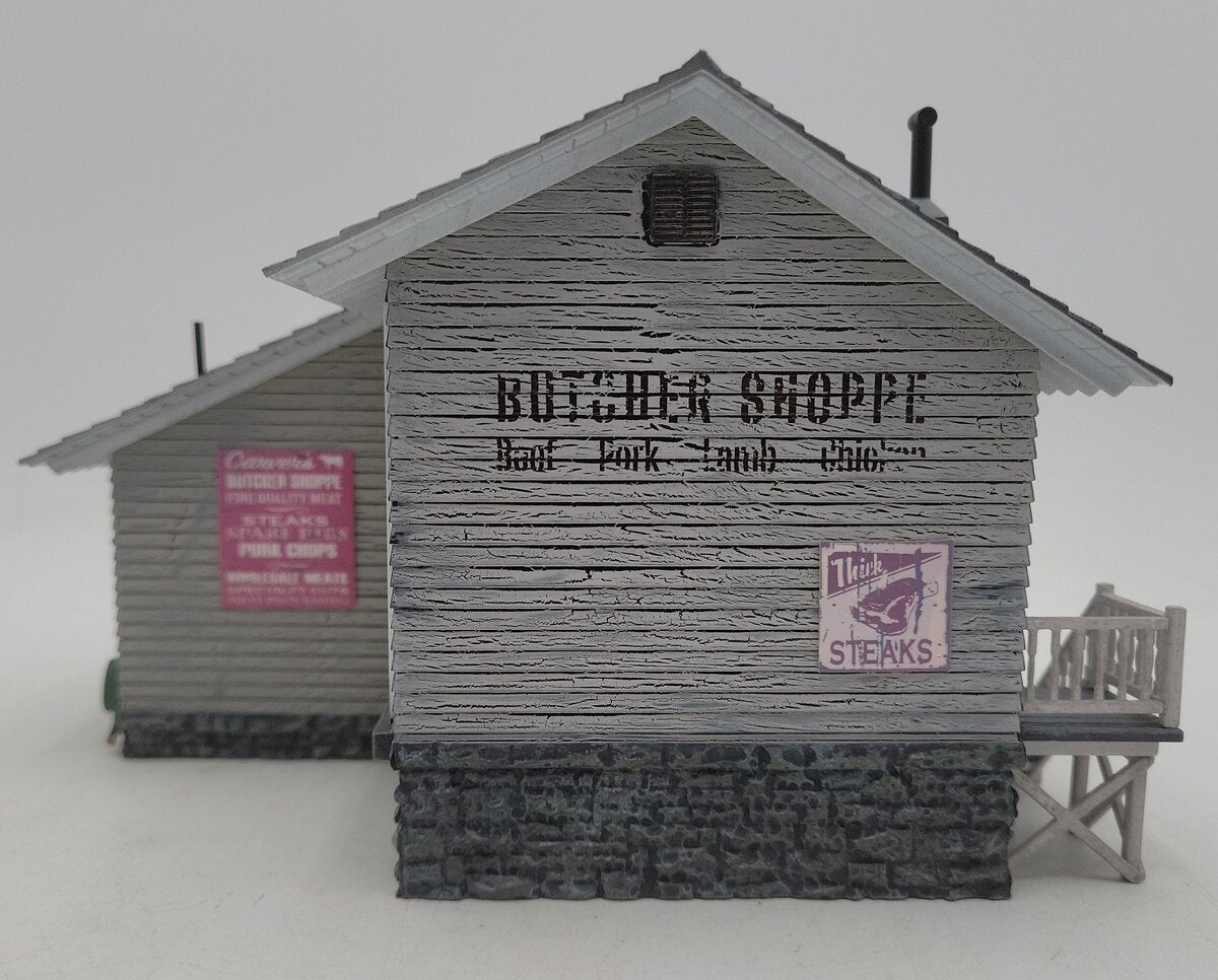 Woodland Scenics BR5872 O Assembled Built-N-Ready Butcher Shop Building EX