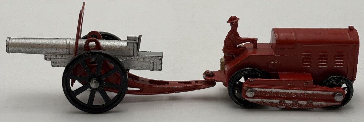 Tootsietoy 1:64 CAT Crawler Tractor/Field Artillery Gun Diecast VG