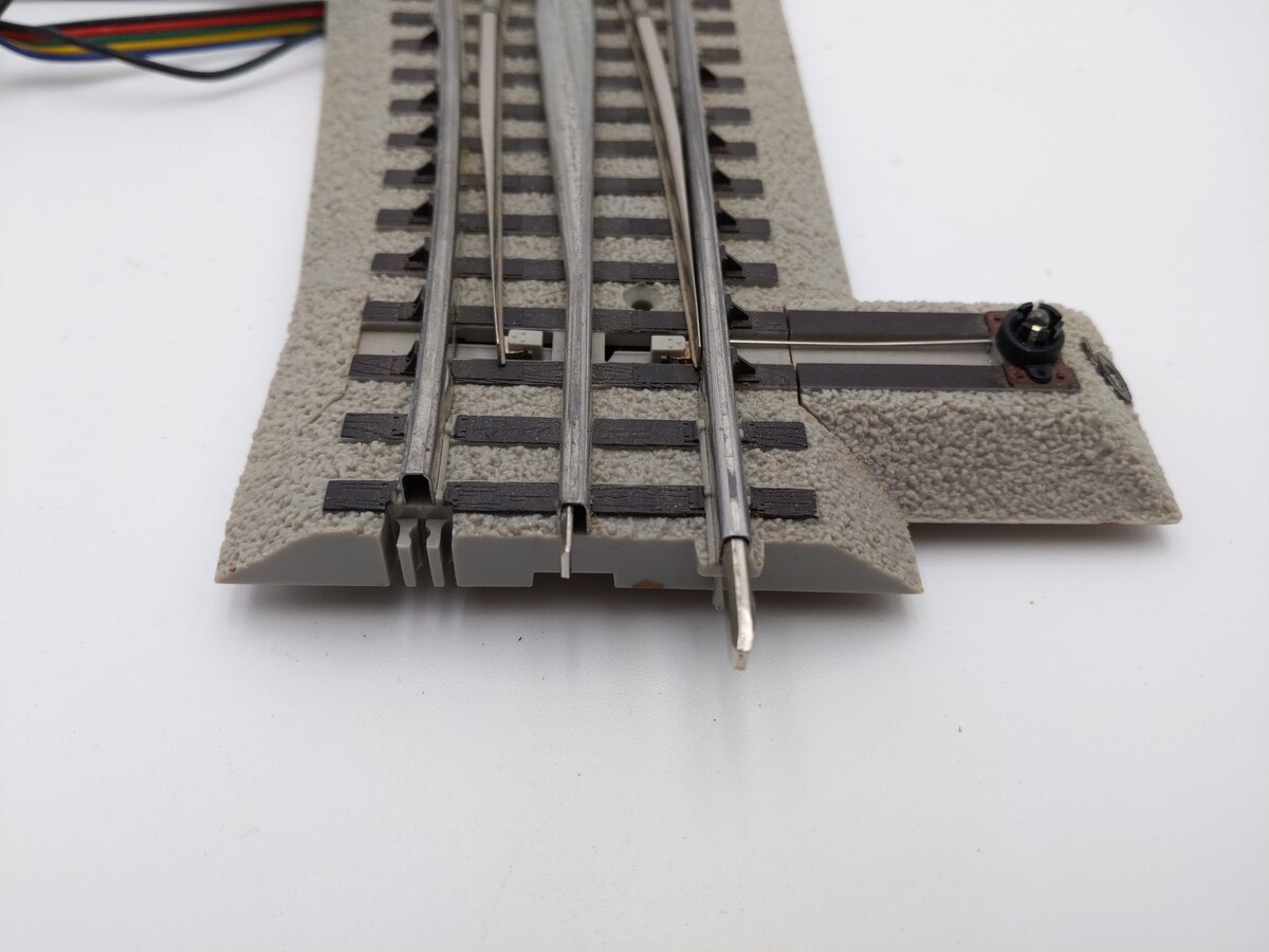 Lionel 6-12048 O72 Nickel Silver FasTrack Left Hand Remote Switch Turnout VG