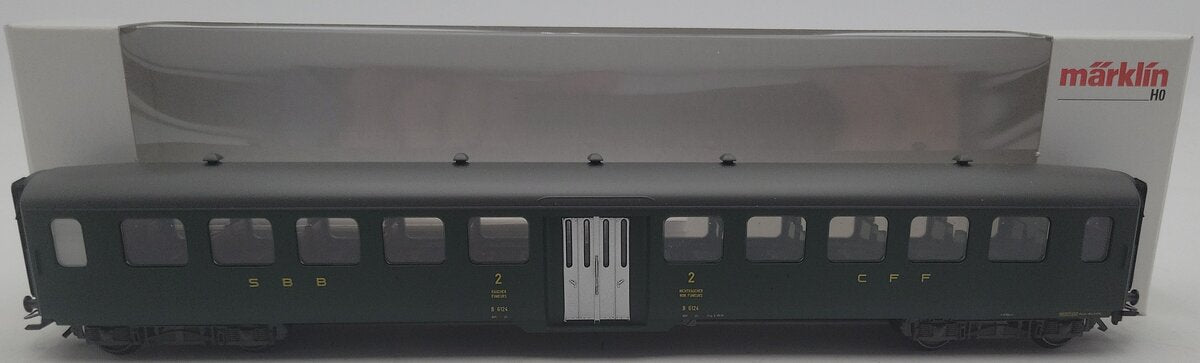 Marklin 43380 HO Scale 2nd Cl SBB Steel Passenger Car LN/Box