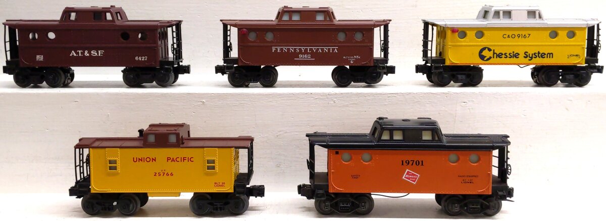 Lionel Assorted O Gauge Caboose [5] EX