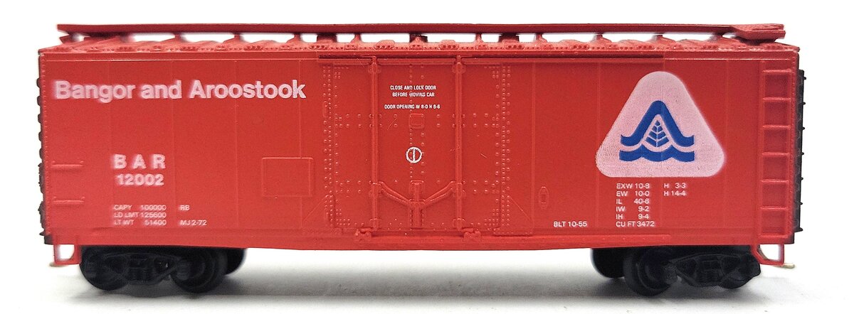 Atlas 3320 N Scale Bangor & Aroostook 40' Plug Door Boxcar #12002 LN/Box