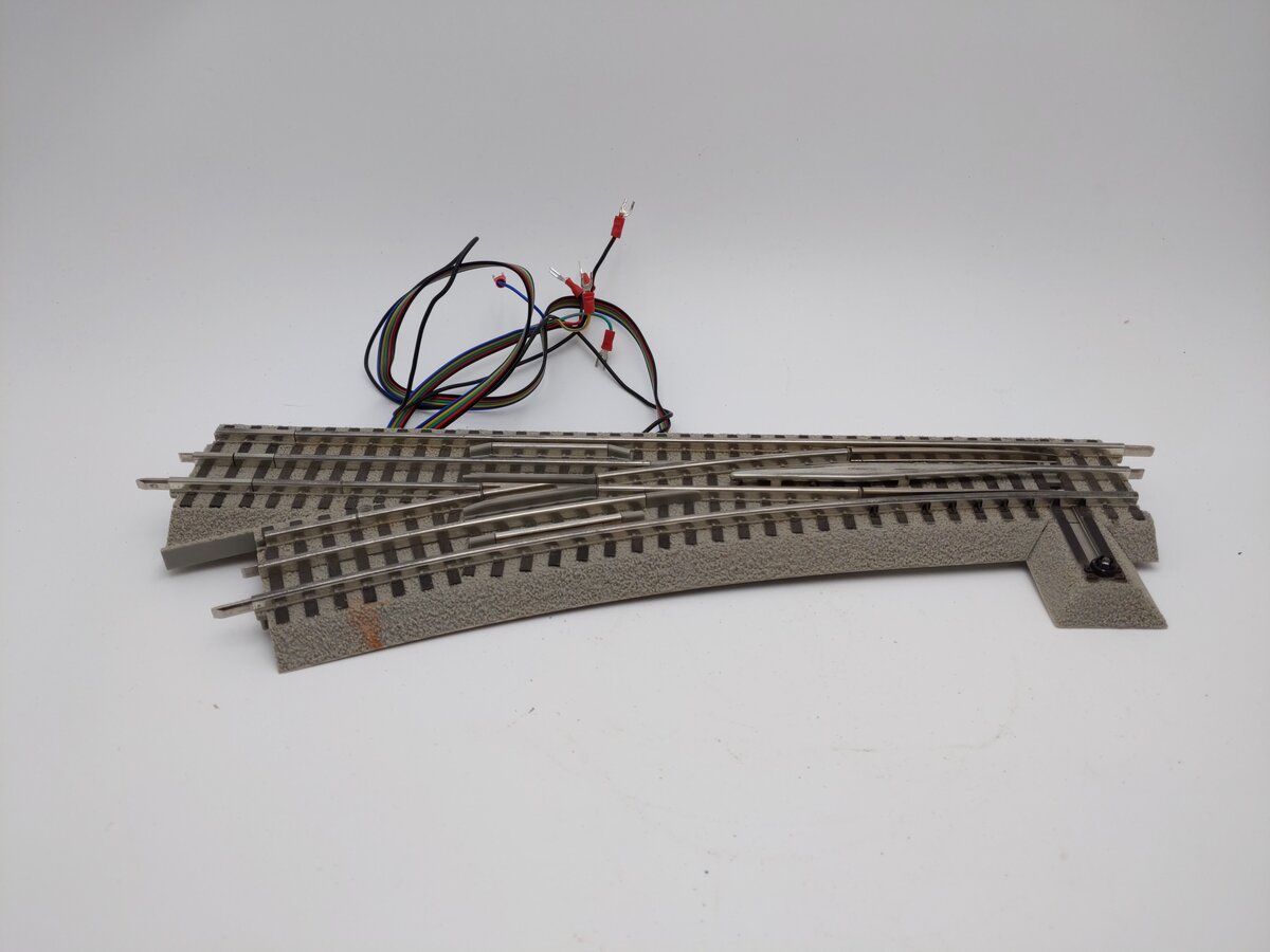 Lionel 6-12048 O72 Nickel Silver FasTrack Left Hand Remote Switch Turnout VG