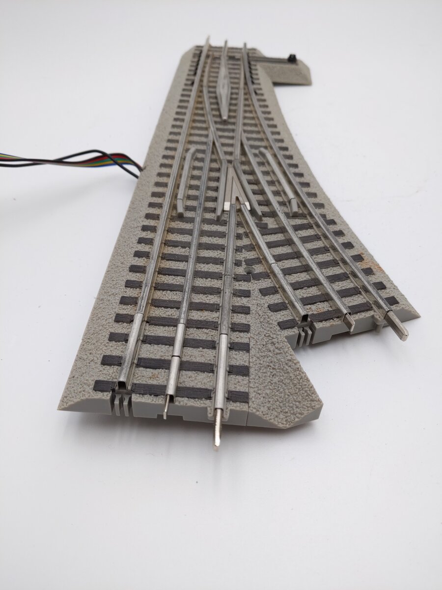 Lionel 6-12048 O72 Nickel Silver FasTrack Left Hand Remote Switch Turnout VG