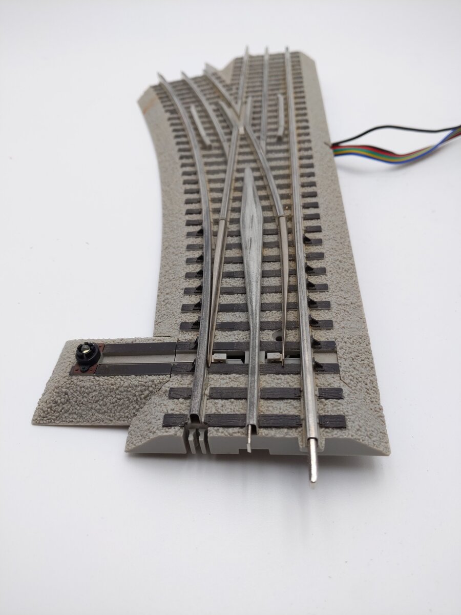 Lionel 6-12048 O72 Nickel Silver FasTrack Left Hand Remote Switch Turnout VG