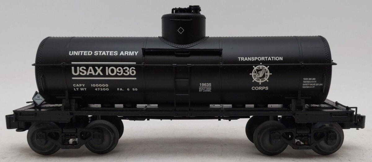Lionel 6-19635 O Gauge U.S Army 8000 Gallon Tank Car #10936 EX/Box