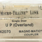 Micro-Trains 04200070 N Union Pacific 40' Double Sheathed Wood Boxcar #100741 EX/Box