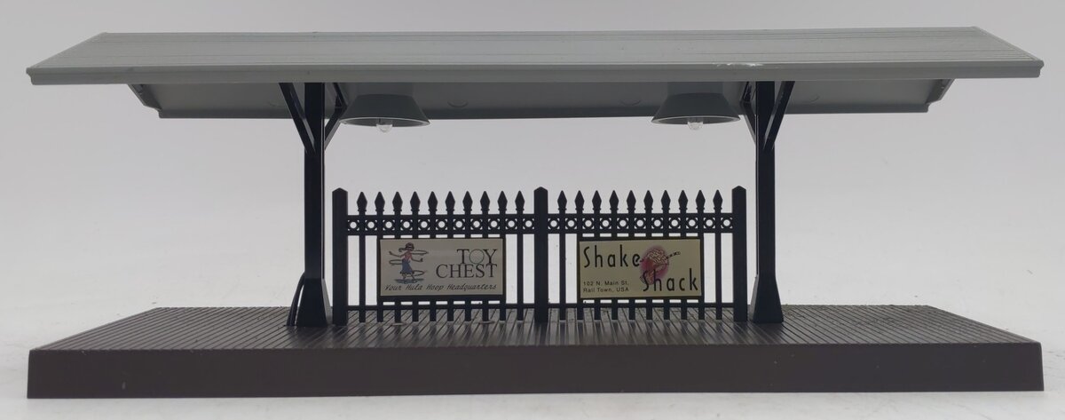 MTH 30-9006 O Gauge Passenger Station Platform (Gray Roof/Brown Base) EX