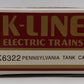K-Line K-6322 O Gauge Pennsylvania Classic Tank Car EX/Box