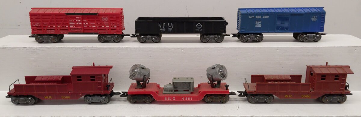 Marx O Gauge Vintage Freight Cars: 4581, 5586, 467110, 51170, & 54099 [6] VG