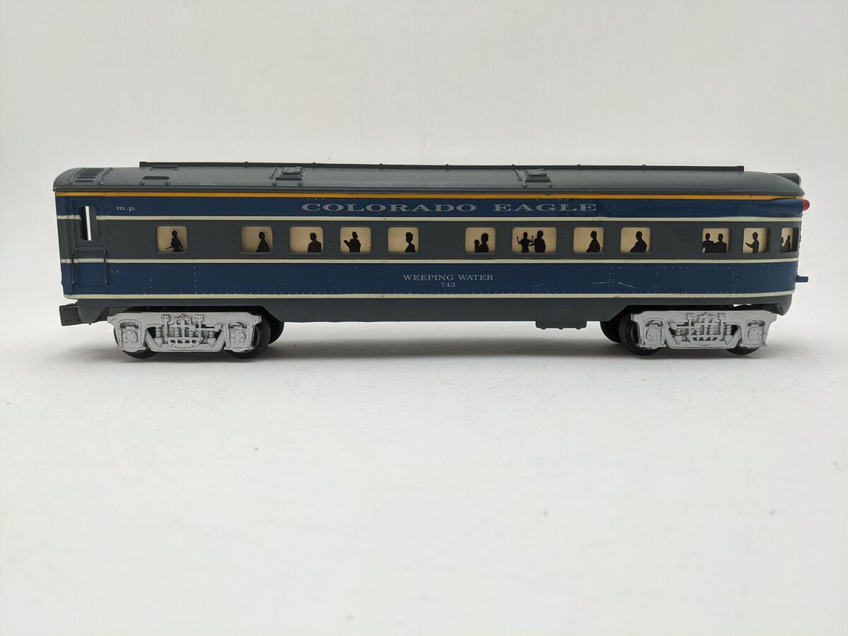 K-Line K743 O Gauge Coloardo Eagle "Weeping Water" Observation Car #743 EX