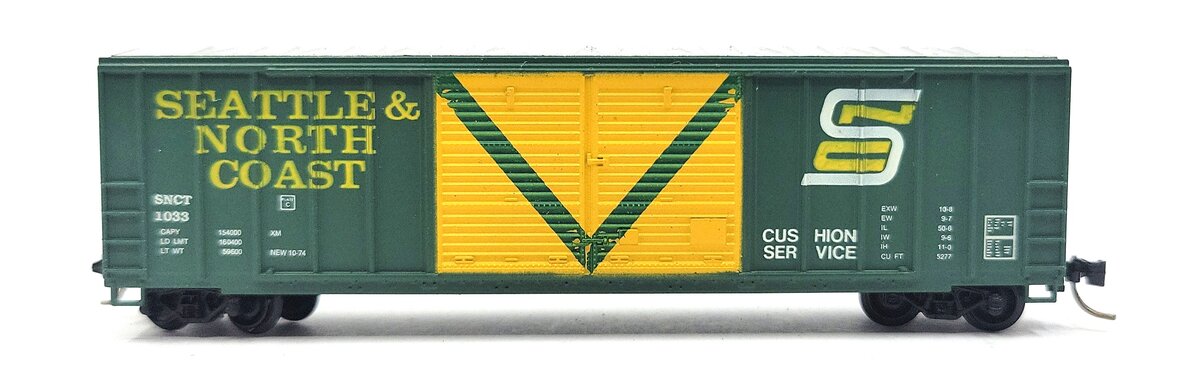 Roundhouse 8821 N Scale Seattle & North Coast Double Door Box Car LN/Box