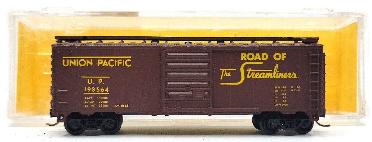 Atlas 3420 N Scale Union Pacific 40' Boxcar #193564 LN/Box
