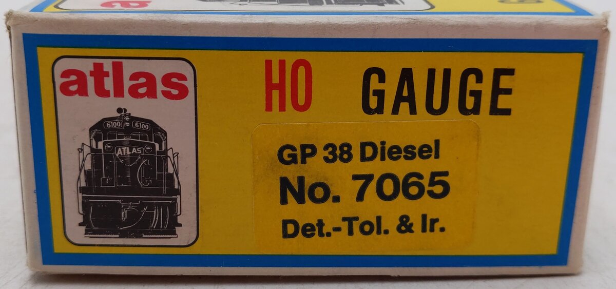 Atlas 7065 HO Scale Detroit, Toledo & Ironton GP-38 Diesel Engine #201 EX/Box