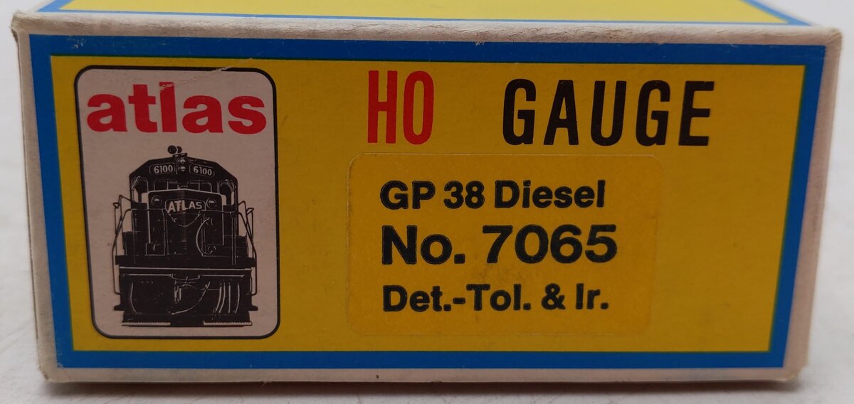 Atlas 7065 HO Scale Detroit, Toledo & Ironton GP-38 Diesel Engine #201 EX/Box