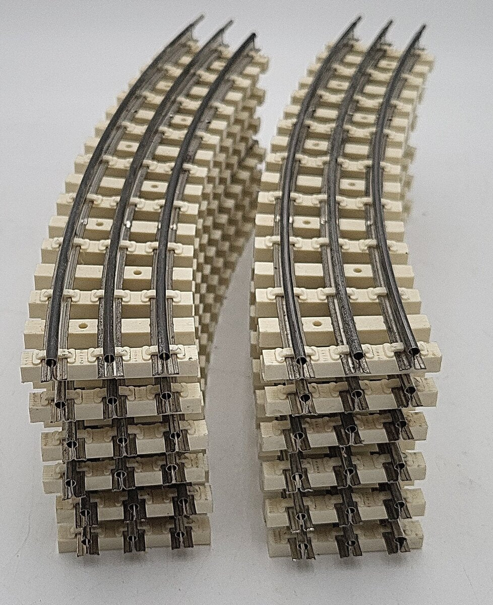 K-Line O Gauge O-42 Curved Track Sections w/ White Ties [12] EX