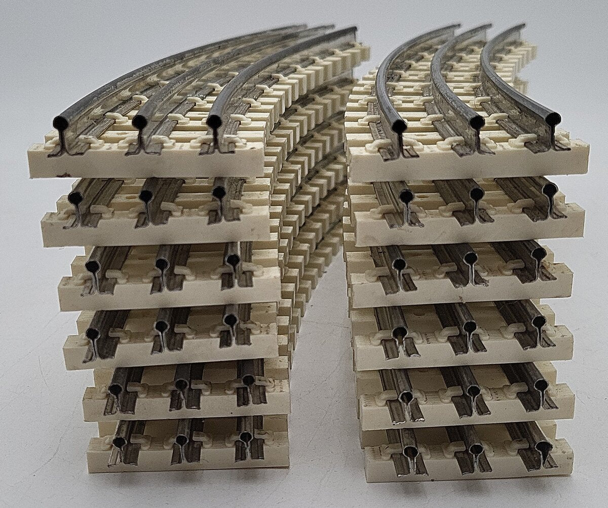 K-Line O Gauge O-42 Curved Track Sections w/ White Ties [12] EX