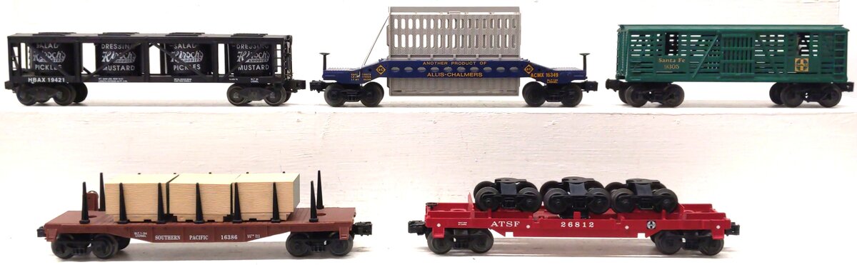 Lionel Assorted O Gauge Freight Cars [5] EX