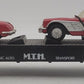 MTH 30-7624 O Gauge Auto Transport Flatcar with 2 Ertl '64 Corvettes #19640 EX/Box