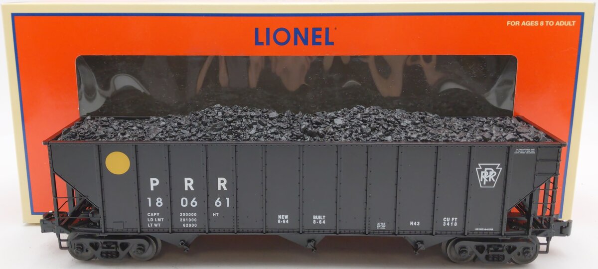 Lionel 6-27158 O Gauge Pennsylvania 3 Bay Open Hopper #180661 EX/Box