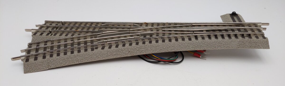Lionel 6-12048 O72 Nickel Silver FasTrack Left Hand Remote Switch Turnout VG