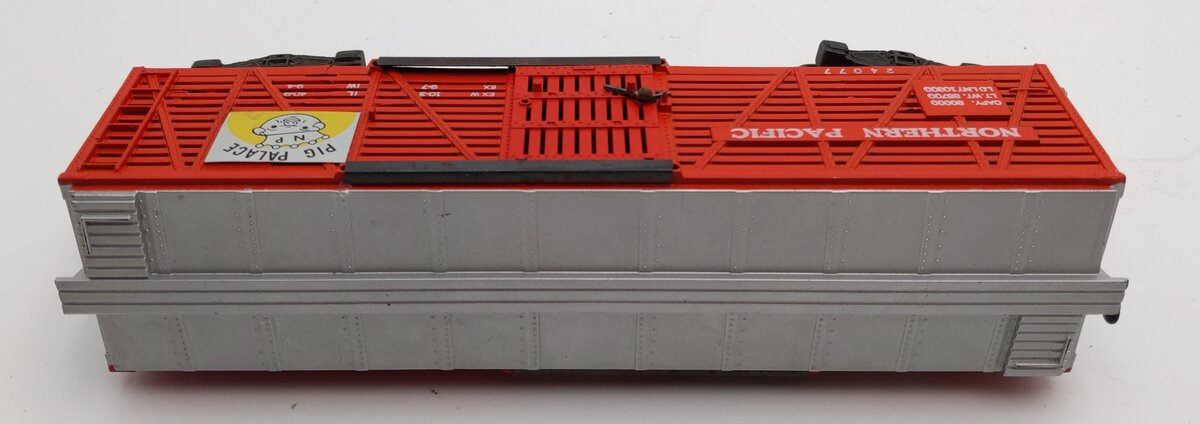 American Flyer 24077 Vintage S Northern Pacific Pig Palace Stock Car VG