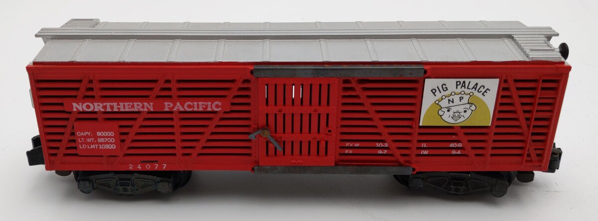 American Flyer 24077 Vintage S Northern Pacific Pig Palace Stock Car VG